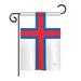 Breeze Decor BD-CY-GS-108376-IP-BO-D-US15-BD 13 x 18.5 in. Faroe Islands Flags of the World Nationality Impressions Decorative Vertical Double Sided Garden Flag Set with Banner Pole