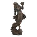 Ebros Greek Mythology God of The Seas and Tremors Merman Poseidon Statue Neptune Holding Ocean Sea Conch Figurine Nautical Coastal Collection Roman Greco Olympian Gods Decor Sculpture