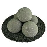 Charcoal Gray Speckled Ceramic Fire Balls | 6 Set of 5