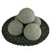 Charcoal Gray Speckled Ceramic Fire Balls | 6 Set of 5