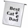 3dRose Best cat dad - Garden Flag 12 by 18-inch