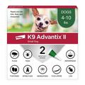 K9 Advantix II Monthly Flea & Tick Prevention for Small Dogs 4-10 lbs 2-Monthly Treatments