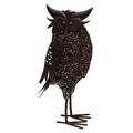 Oakland Living Hammer Tone Owl Garden Statue with Solar Light and Ground Stake