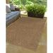 Unique Loom Vine Indoor/Outdoor Botanical Rug Light Brown/Brown 5 x 8 Rectangle Damask Modern Perfect For Patio Deck Garage Entryway