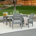 Walker Edison Outdoor Patio Dining Set 5 Piece Multiple Colors and Styles