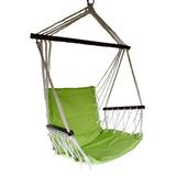 Shop4Omni Omni Patio Swing Seat Hanging Hammock Cotton Rope Chair with Cushion Seat Green