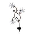 Exhart Environmental Systems 33 in. Four Seasons Courtyard Solar Patriotic Triple Starburst Garden Stake Assorted Colors