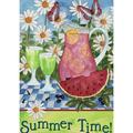 Toland Home Garden Summer Drinks Flower summer Flag Double Sided 28x40 Inch