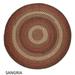 Rhody Rug Jamestown Indoor/Outdoor Braided Area Rug Sangria 6 Round Reversible 6 Round Indoor Round