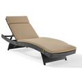 Crosley Biscayne Patio Chaise Lounge in Brown and Mocha