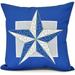 Simply Daisy Night Star Geometric Print Outdoor Pillow