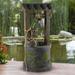 Pure Garden 4-Tier Cascading Wishing Well Waterfall Fountain for Patio