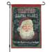 Christmas Holiday Santa Claus Wanted Poster Chalkboard Garden Yard Flag