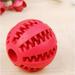 Rubber Ball Chew Treat Non-toxic Pet Dog Puppy Cat Toy Training Dental Teething