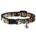 Looney Tunes Cat Collar Breakaway Collar with Bell Tasmanian Devil Expressions Brown 8.5 to 12 Inches 0.5 Inch Wide