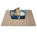 Collections Etc Premium Paw Print Textured Cat Litter Trapping Mat with Waterproof Backing