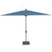 Amauri Outdoor Living - Laguna Cove 10 x 6.5 Rect Auto TiltMarket Umbrella Starring Grey Frame Sunbrella Sapphire Shade