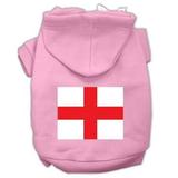 Mirage Pet Products St George s Cross (English Flag) Screen Print Pet Hoodies Light Pink Size Lg