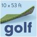 AllGreen Golf 10 x 53 FT Artificial Grass for Golf Putts Indoor/Outdoor Area Rug