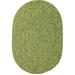 Rhody Rug SA68R060X096 Sandi 5 x 8 ft. Tweed Indoor-Outdoor Oval Braided Rug Bayleaf