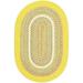 Rhody Rug KI14R072X072 6 ft. Kids Isle Yellow Banded Round Rug