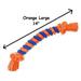 Dog Toys Durable Plastic Rope Bone Blue Orange Tugs Pick Color & 8 or 14 Size (Large Orange)