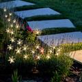 Ktaxon 8 PCS Outdoor Snowflake Light Christmas Lighted LED Solar Landscape Path Lights Lamp