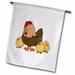 3dRose Image of Mama Chicken with 3 Baby Chicks Polyester 2 3 x 1 6 Garden Flag