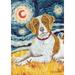 Toland Home Garden Van Growl-Brittany Brittany Dog Flag Double Sided 12x18 Inch