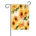 POPCreation Yellow Sunflower Vintage Garden Flag Outdoor Flag Home Party 28x40 inches