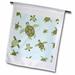 3dRose Cute Sea Turtle Design Green and Blue - Garden Flag 12 by 18-inch