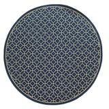 Moretti Origin Indoor/Outdoor Area Rug 4771G Outdoor Navy Octagon Geometric 7 10 x 7 10 Round