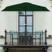 Pure Garden 9ft Half Umbrella for Balcony Porch or Deck Hunter Green