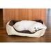 COMFORT CUSHIONING DOG / CAT BED - PET BED BROWN BEIGE COLOR