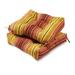 Kinnabari Stripe 20 in. Square Outdoor Tufted Seat Cushion (set of 2) by Greendale Home Fashions