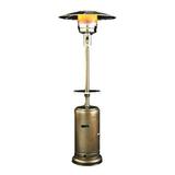 Classic Umbrella Design Portable Propane Patio Heater-Golden Hammered