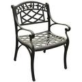 Pemberly Row Arm Chair in Charcoal Black (Set of 2)