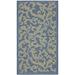 SAFAVIEH Courtyard Kevin Floral Indoor/Outdoor Area Rug 2 x 3 7 Blue/Natural