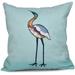 Simply Daisy 16 x 16 Bird Fashion Animal Print Outdoor Pillow