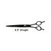 Professional Pet Grooming Shears Black Pearl Even Handle Straight or Curved 8.5 (8.5 Straight)