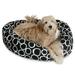 Majestic Pet Sherpa Fusion Bagel Pet Bed for Dogs Calming Dog Bed Washable Extra Large Black