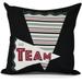 Go Team! Word Print Outdoor Pillow