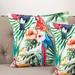 Occasion Gallery Multi Color Printed Parrot Pillow - Filled Pillow 18 Square (1 Piece).