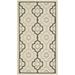 SAFAVIEH Courtyard Nina Geometric Trellis Indoor/Outdoor Area Rug Beige Black/Aqua 4 x 5 7