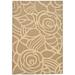 SAFAVIEH Courtyard Chester Floral Indoor/Outdoor Area Rug 6 7 x 9 6 Coffee/Sand