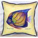 Blue Ring Angelfish Multicolored Indoor/Outdoor Throw Pillow