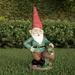 Pure Garden Lawn Gnome Statue-Fun Classic Style Resin Figurine for Outdoor Garden DÃ©cor