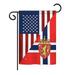 US Norway Friendship Flag - s of the World - Everyday US Friendship Impressions Decorative Vertical Garden Flag - 13 x 18.5 in.