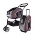 ibiyaya 5 in 1 Pet Carrier + Backpack + CarSeat + Pet Carrier Stroller + Carriers with Wheels for Dogs and Cats All in ONE (Brown)