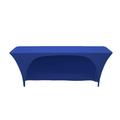 Your Chair Covers - Spandex 6 Ft x 18 Inches Open Back Rectangular Table Cover Royal Blue for Wedding Party Birthday Patio etc.